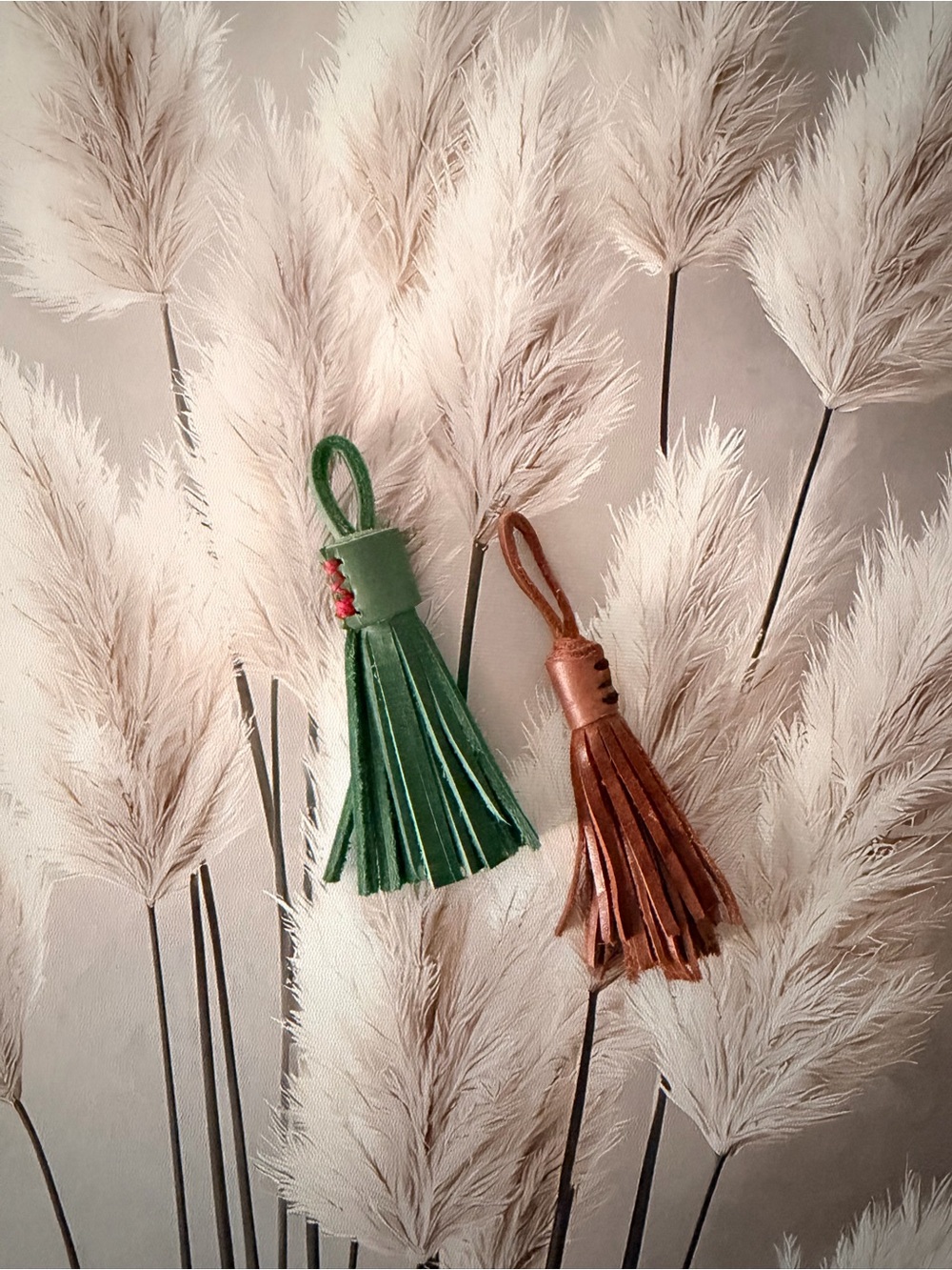 Leather Tassel Keychain